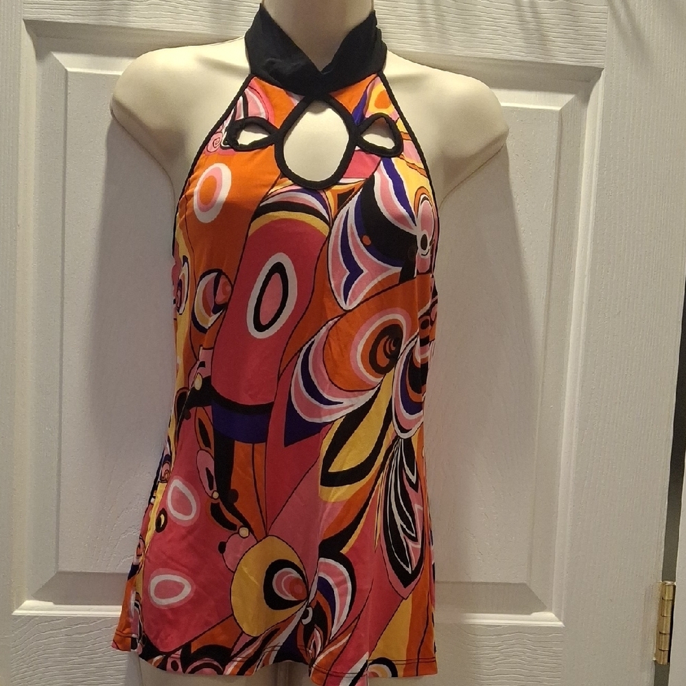 Y2k Vibrant Halter Neck Women’s Top